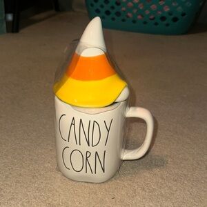 NEW RAE DUNN Candy Corn Mug with Lid